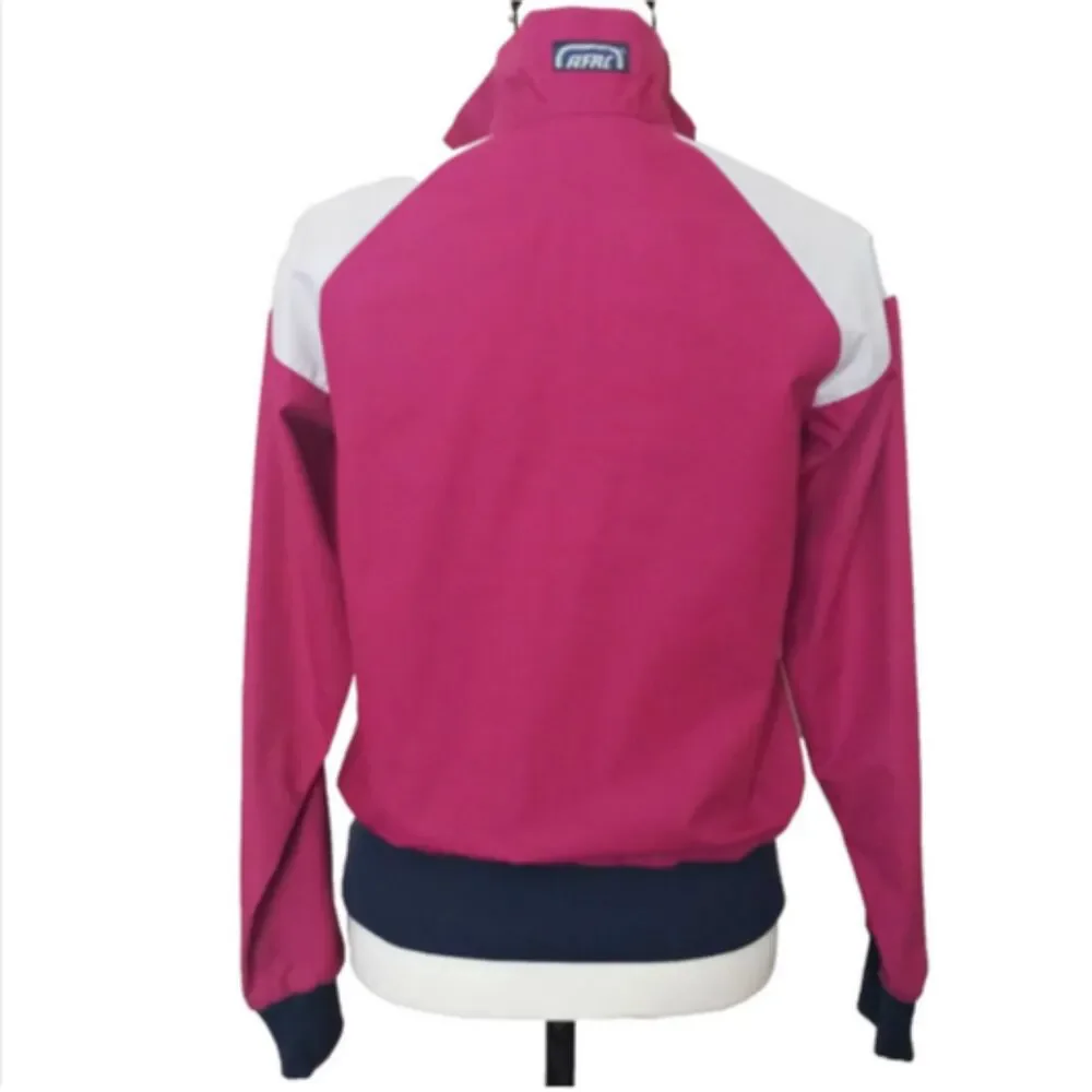 Vtg AFRC Half Zip Pullover Windbreaker Jacket Color-Block Funnel Neck Sz M/10